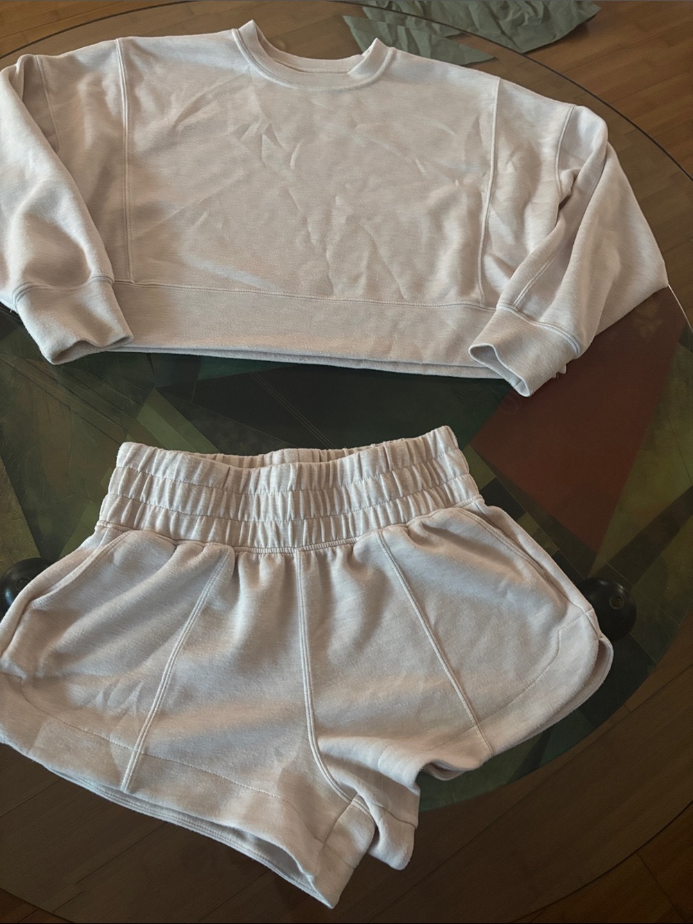 Yogalicious Cream Women's Athletic Lounge Shorts